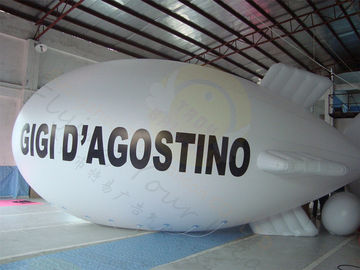 거대한 팽창식 체펠린 공기 풍선 백색 탄력 있는 UV 보호된 인쇄