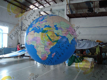 Reusable 2.5m Inflatable Earth Ball Fire Retardant UV Protected Printing